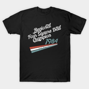 Nostalgia 80s Four Square Ball Distressed T-Shirt